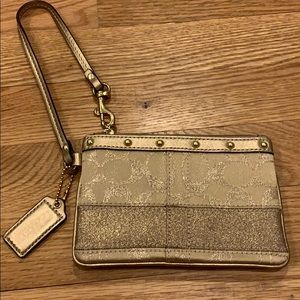 Gold Coach wristlet
